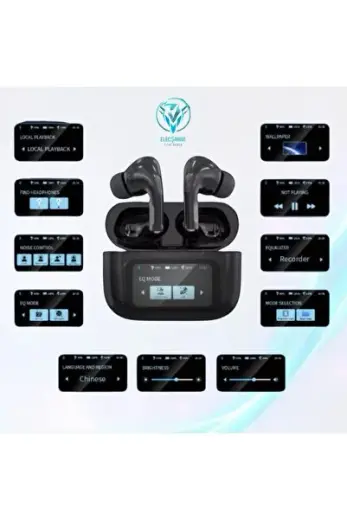Bluetooth Kulaklık , Dokunmatik Ekranlı, ANC ENC Bluetooth 5,3