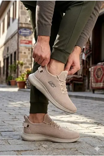 0085 Pasomia Rahat Hafif Anatomik Triko Bağcıksız Sneaker Spor Ayakkabı