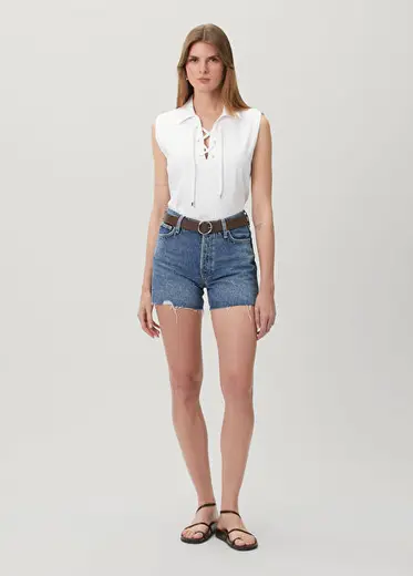 Vintage Mavi Denim Şort