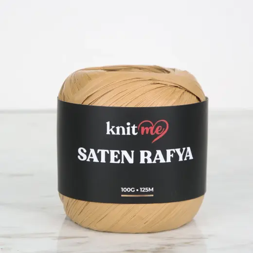 Knitme Saten Rafya İp Bej - 3