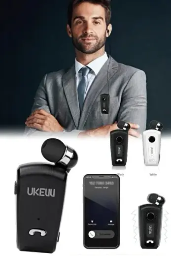 Taşınabilir Business Bluetooth Kulaklık Tek Kulak Çağrı Titreşim Kaliteli Mandallı Kulaklık Titreşim