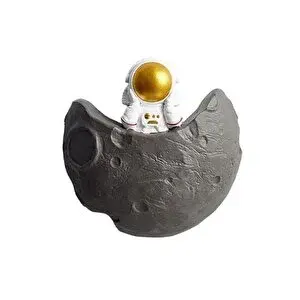 Vivense Astronot Ve Ay Heykel, Gold