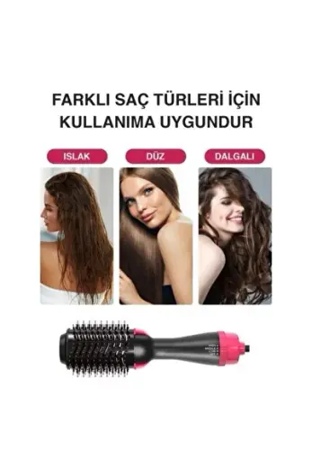 Çok Fonksiyonlu Saç Şekillendirici ve Düzleştirici Fön Tarağı