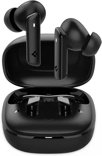 Spigen Audio TWS P20 Bluetooth Kablosuz Kulaklık - ANC Pro Aktif Gürültü Engelleme & 10 mm Graphene Sürücü & 30 Saat & ENC 6 Mikrofon & Şeffaf & Gaming Mod iPX5 Siyah - ASD07888 (Spigen TR Garantili)