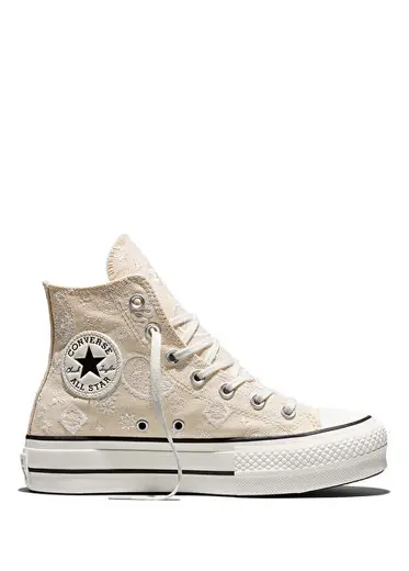 Chuck Taylor All Star Lift Desenli Bej Kadın Sneaker