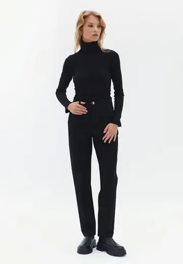 Yüksek Bel Carrot-Fit Pantolon
