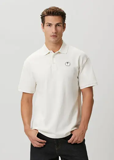 Bej Polo Yaka T-shirt
