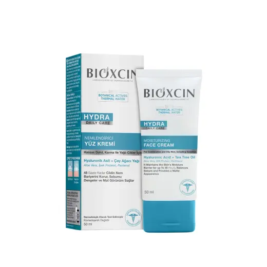 Bioxcin Hydra Nemlendirici Yüz Kremi 50 ml (Karma ve Yağlı Ciltler İçin)