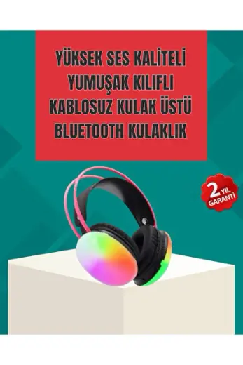 Type-C Şarjlı RGB Işıklı Bluetooth Oyuncu Kulaklığı - Lisinya