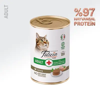 Felicia Pate Tavuklu Tahılsız Yetişkin Kedi Konservesi 400gr