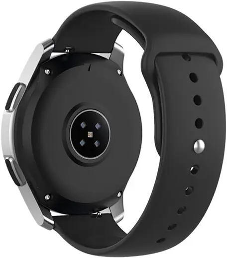Haylou Solar LS05 ile Uyumlu Akıllı Saat Kordon, 22 mm, Jel Silikon, Siyah
