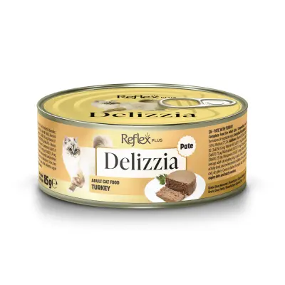 Reflex Plus Delizzia Hindi Etli Ezme Yetişkin Kedi Konservesi 85gr