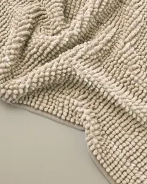 Trendy Kaydırmaz Taban Banyo Paspası 50x80 cm Bej 8