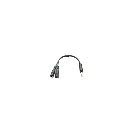 Hytech HY-X77 Siyah Audio + Mic To 3,5 mm 0.15M Kulaklık Çevirici
